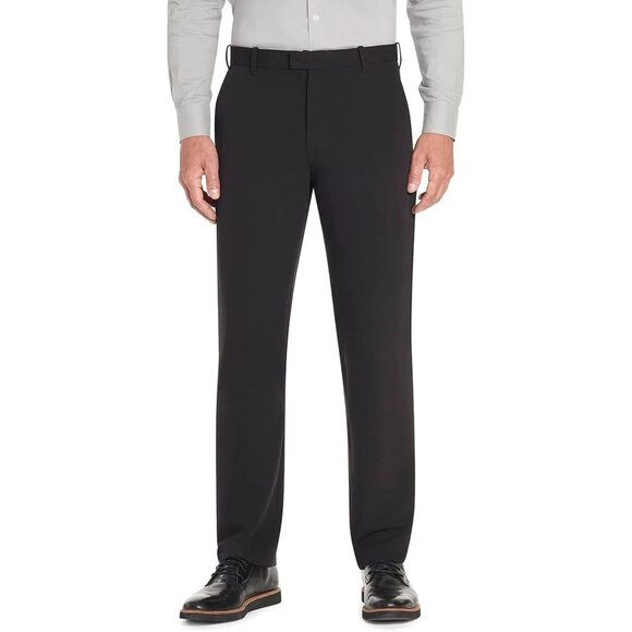 NEW Van Heusen Trouser Dress Pants Men's 36W x 30L Black Straight Leg Pockets - Picture 1 of 3